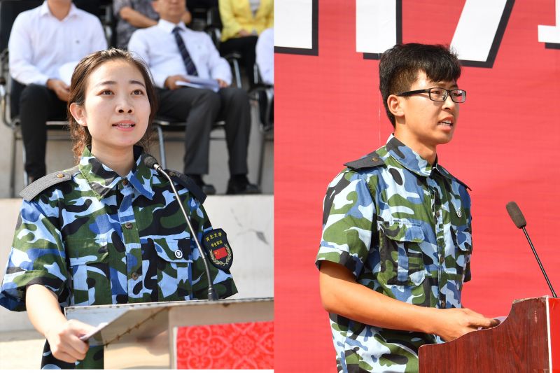 7新生代表刘璐、曹文辉发言